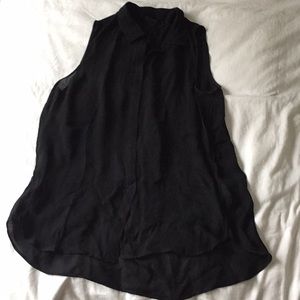 JCrew Black Silk Sleeveless Blouse, Size 12